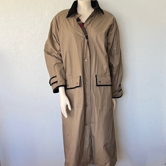 Vintage Misty Harbor Trench Coat Women’s Medium Plaid Lined 90s Classi - Picture 3 of 7